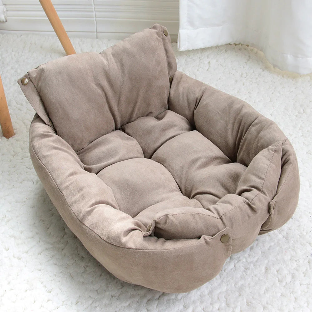 Tapis de lit multifonction 3 en 1 pour chiens et chats, canapé chaud d'hiver pour chiots et chatons, niche, coussin doux pour animaux de compagnie, pour chiens et chats