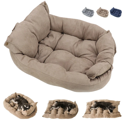 Tapis de lit multifonction 3 en 1 pour chiens et chats, canapé chaud d'hiver pour chiots et chatons, niche, coussin doux pour animaux de compagnie, pour chiens et chats