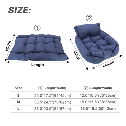Tapis de lit multifonction 3 en 1 pour chiens et chats, canapé chaud d'hiver pour chiots et chatons, niche, coussin doux pour animaux de compagnie, pour chiens et chats