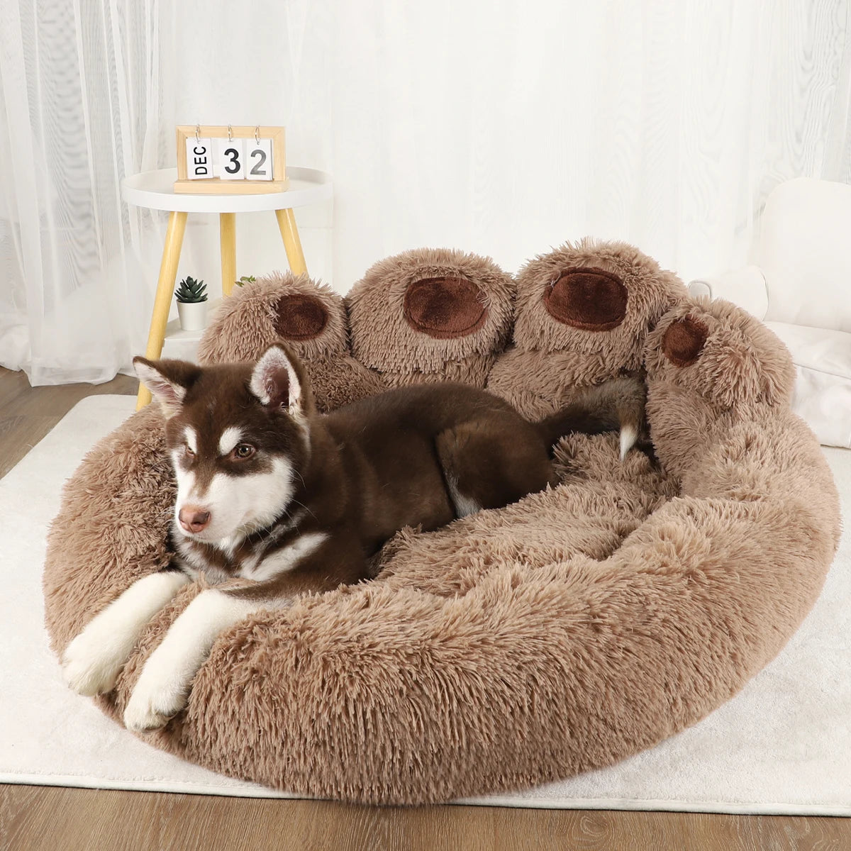 Lit moelleux pour chien, niche d'hiver en peluche, accessoires, produits pour animaux de compagnie, grands lits pour chiens, literie, canapé, panier, petit tapis pour chats, grand coussin pour chiot