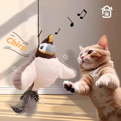 Balle Interactive Intelligente pour Chat – Roulement Automatique et Sons d'Oiseau