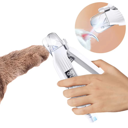 Coupe-ongles Électrique 2 en 1 pour Chiens et Chats avec Lumière LED