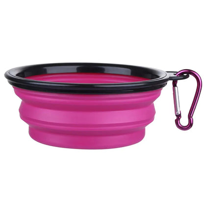 Gamelle Pliable en Silicone 2en1 avec Mousqueton – Voyage & Randonnée