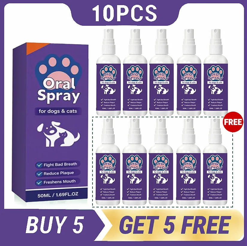 Spray nettoyant pour l'hygiène buccale des animaux de compagnie, 30ml, élimine le tartre, la plaque et les bactéries, rafraîchit l'haleine, stérilisation douce pour chien et chat, usage quotidien