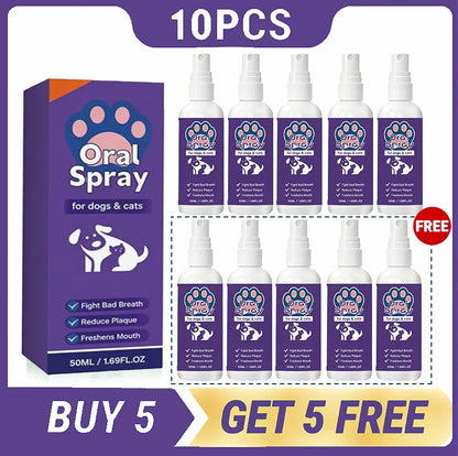 Spray nettoyant pour l'hygiène buccale des animaux de compagnie, 30ml, élimine le tartre, la plaque et les bactéries, rafraîchit l'haleine, stérilisation douce pour chien et chat, usage quotidien