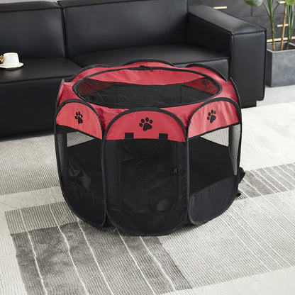 Tienda de campaña plegable para mascotas, asa duradera, casa para gatos, tela Oxford, valla octogonal para mascotas, portátil, exterior, pequeñas jaulas para perros, vallas para gatos para el invierno