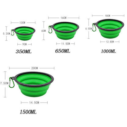 Gamelle Pliable en Silicone 2en1 avec Mousqueton – Voyage & Randonnée