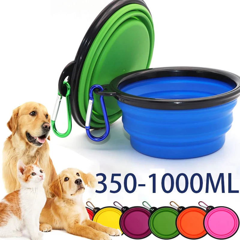 Gamelle Pliable en Silicone 2en1 avec Mousqueton – Voyage & Randonnée