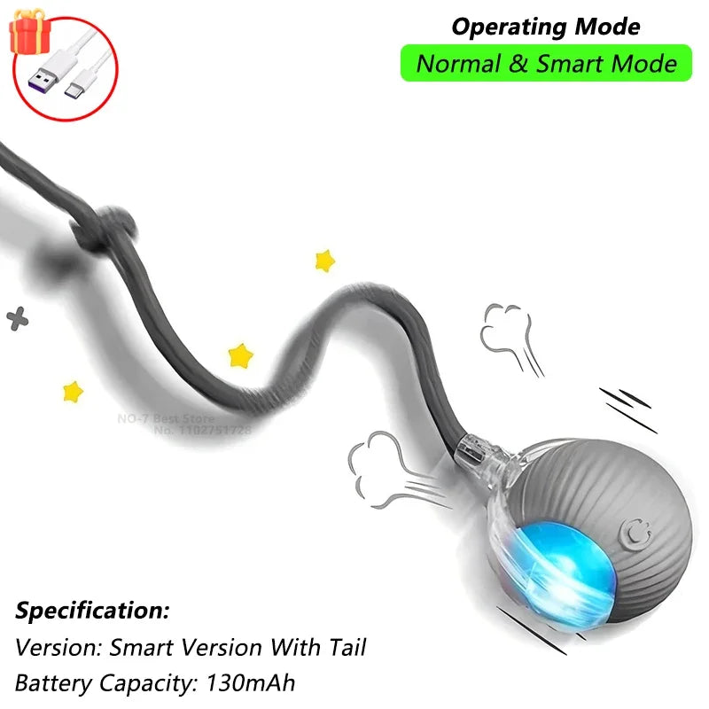 Balle Interactive Intelligente pour Chat – Roulement Automatique et Sons d'Oiseau