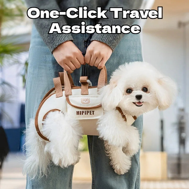 Mochila de Transporte para Cães e Gatos – Portátil, Respirável e Ajustável