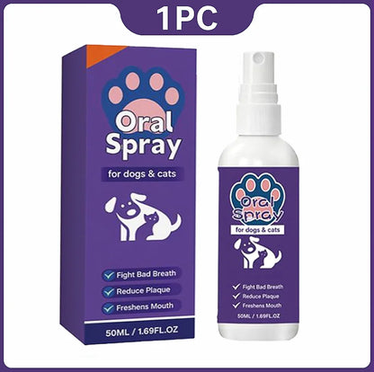 Spray nettoyant pour l'hygiène buccale des animaux de compagnie, 30ml, élimine le tartre, la plaque et les bactéries, rafraîchit l'haleine, stérilisation douce pour chien et chat, usage quotidien