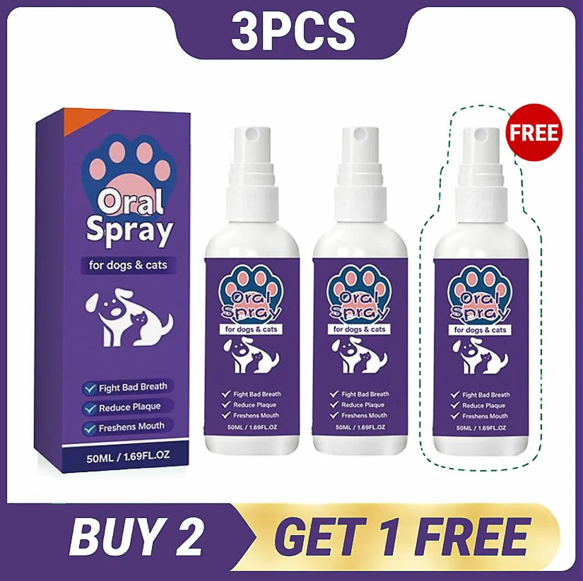 Spray nettoyant pour l'hygiène buccale des animaux de compagnie, 30ml, élimine le tartre, la plaque et les bactéries, rafraîchit l'haleine, stérilisation douce pour chien et chat, usage quotidien
