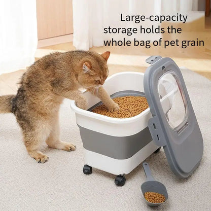 Conteneur à Croquettes Pliable et Hermétique – Chien & Chat