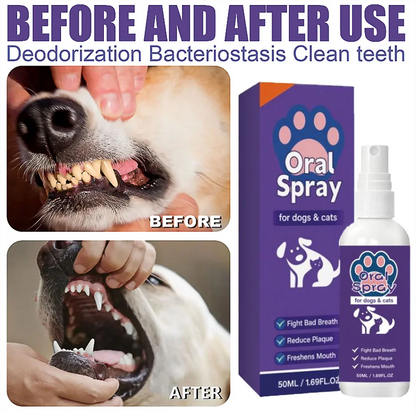 Spray nettoyant pour l'hygiène buccale des animaux de compagnie, 30ml, élimine le tartre, la plaque et les bactéries, rafraîchit l'haleine, stérilisation douce pour chien et chat, usage quotidien
