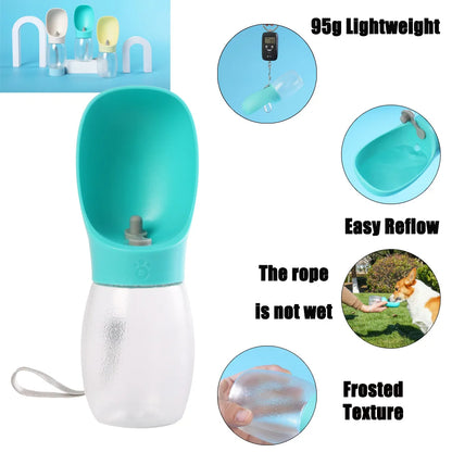 Bouteille d'eau pour chien de compagnie, 300ML, bols à boire pour chiots, petits et moyens chiens, chats, randonnée, mangeoire Portable pour chat, fournitures Golden Retriever