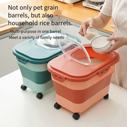 Conteneur à Croquettes Pliable et Hermétique – Chien & Chat