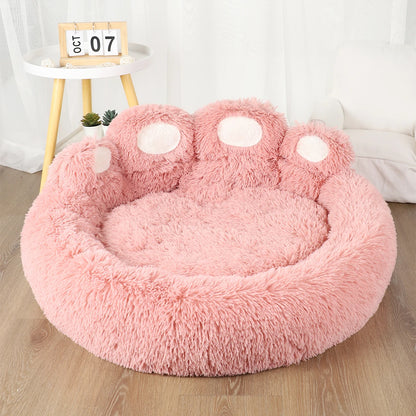 Lit moelleux pour chien, niche d'hiver en peluche, accessoires, produits pour animaux de compagnie, grands lits pour chiens, literie, canapé, panier, petit tapis pour chats, grand coussin pour chiot
