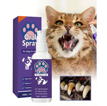 Spray nettoyant pour l'hygiène buccale des animaux de compagnie, 30ml, élimine le tartre, la plaque et les bactéries, rafraîchit l'haleine, stérilisation douce pour chien et chat, usage quotidien