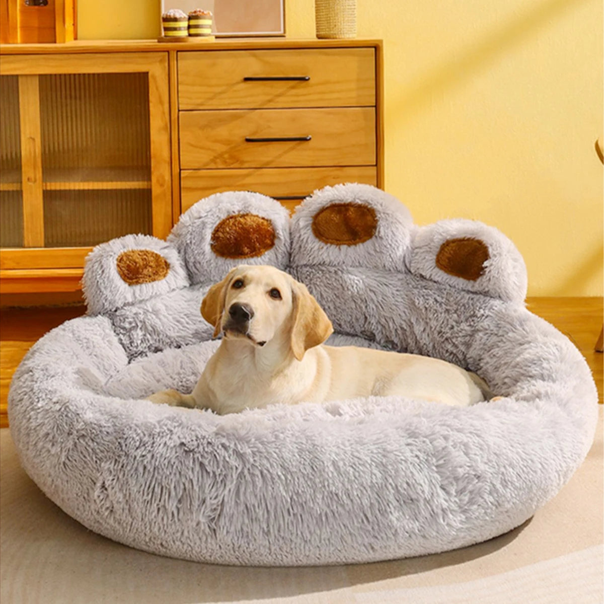 Lit moelleux pour chien, niche d'hiver en peluche, accessoires, produits pour animaux de compagnie, grands lits pour chiens, literie, canapé, panier, petit tapis pour chats, grand coussin pour chiot