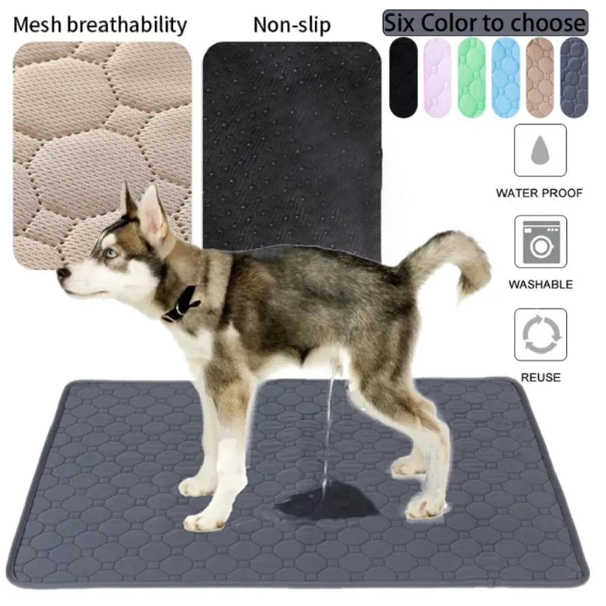 Tapis Anti-Urine Lavable pour Chien – Réutilisable, Absorbant et Imperméable
