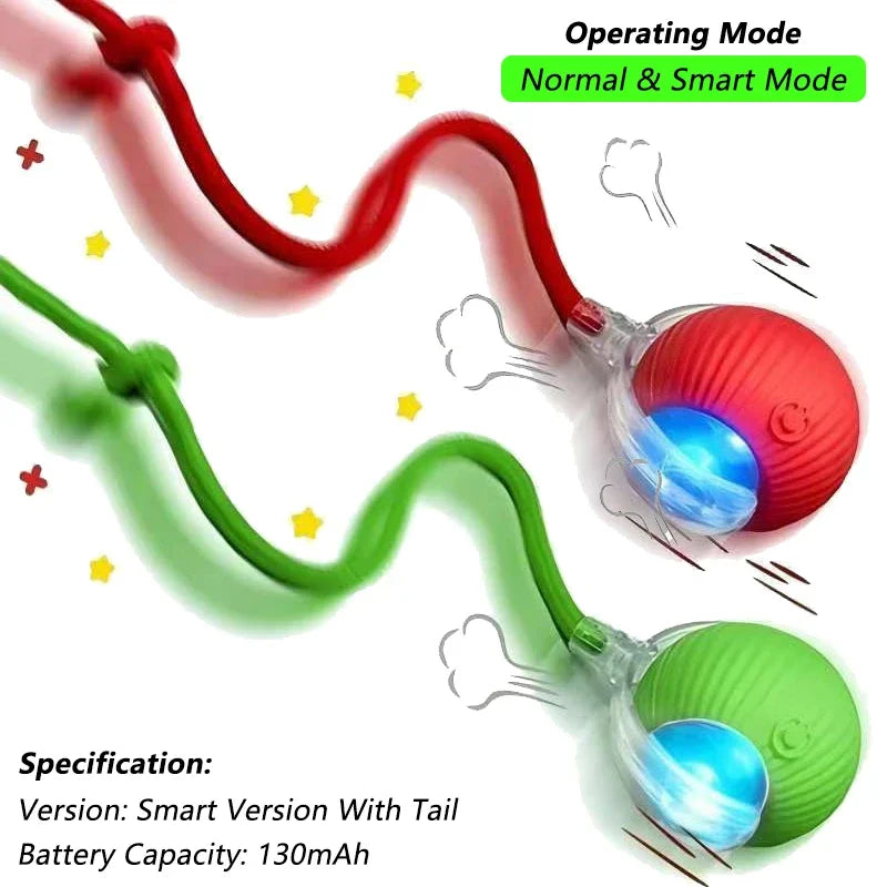 Balle Interactive Intelligente pour Chat – Roulement Automatique et Sons d'Oiseau