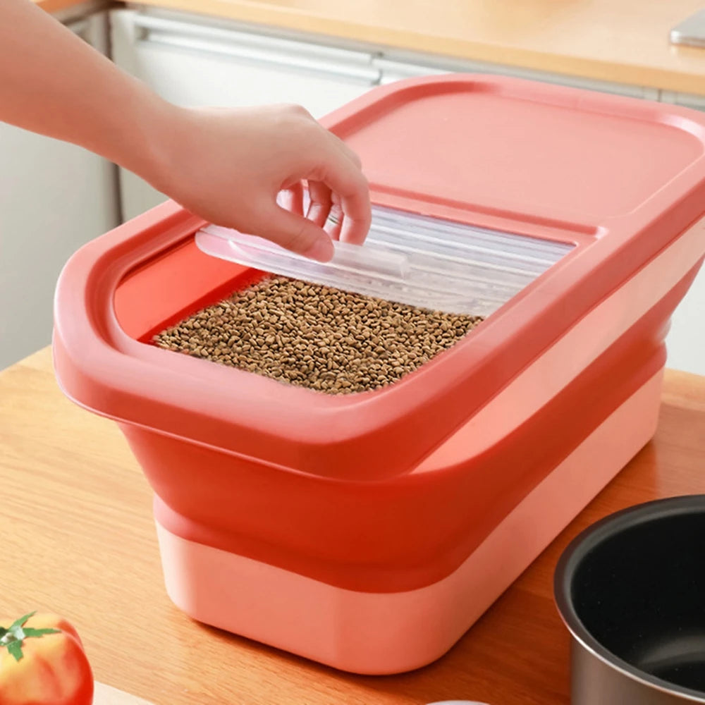 Conteneur à Croquettes Pliable et Hermétique – Chien & Chat