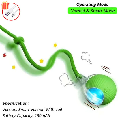 Balle Interactive Intelligente pour Chat – Roulement Automatique et Sons d'Oiseau