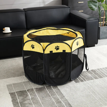 Tienda de campaña plegable para mascotas, asa duradera, casa para gatos, tela Oxford, valla octogonal para mascotas, portátil, exterior, pequeñas jaulas para perros, vallas para gatos para el invierno