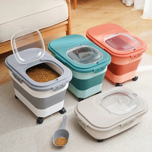 Conteneur à Croquettes Pliable et Hermétique – Chien & Chat