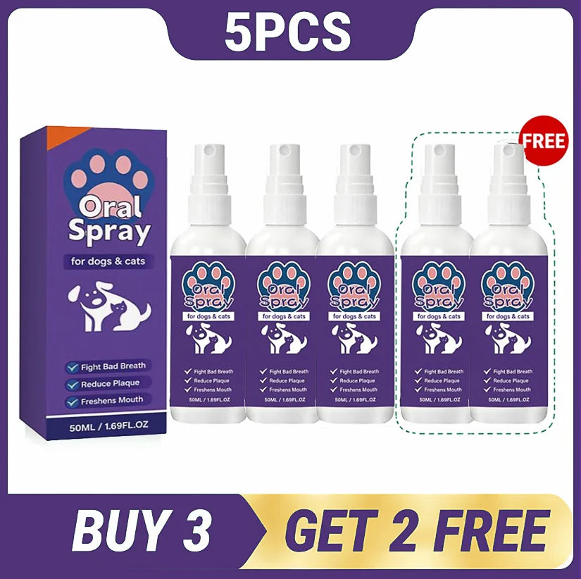 Spray nettoyant pour l'hygiène buccale des animaux de compagnie, 30ml, élimine le tartre, la plaque et les bactéries, rafraîchit l'haleine, stérilisation douce pour chien et chat, usage quotidien