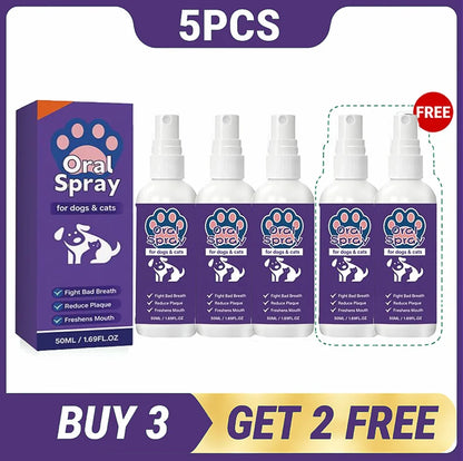Spray nettoyant pour l'hygiène buccale des animaux de compagnie, 30ml, élimine le tartre, la plaque et les bactéries, rafraîchit l'haleine, stérilisation douce pour chien et chat, usage quotidien