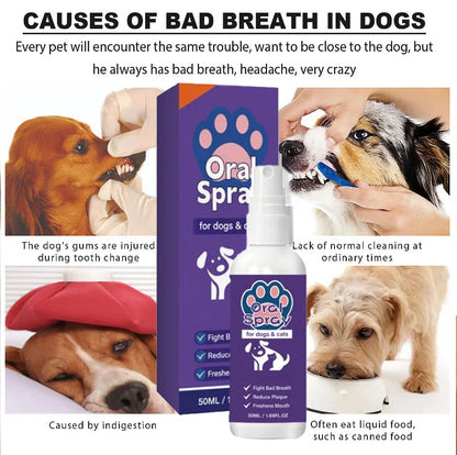 Spray nettoyant pour l'hygiène buccale des animaux de compagnie, 30ml, élimine le tartre, la plaque et les bactéries, rafraîchit l'haleine, stérilisation douce pour chien et chat, usage quotidien